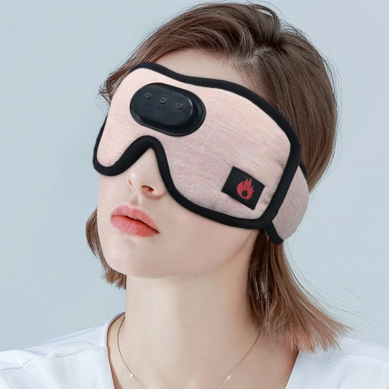 Heated Bluetooth Sleep Eye Mask Sleep Headphones Flax Meal