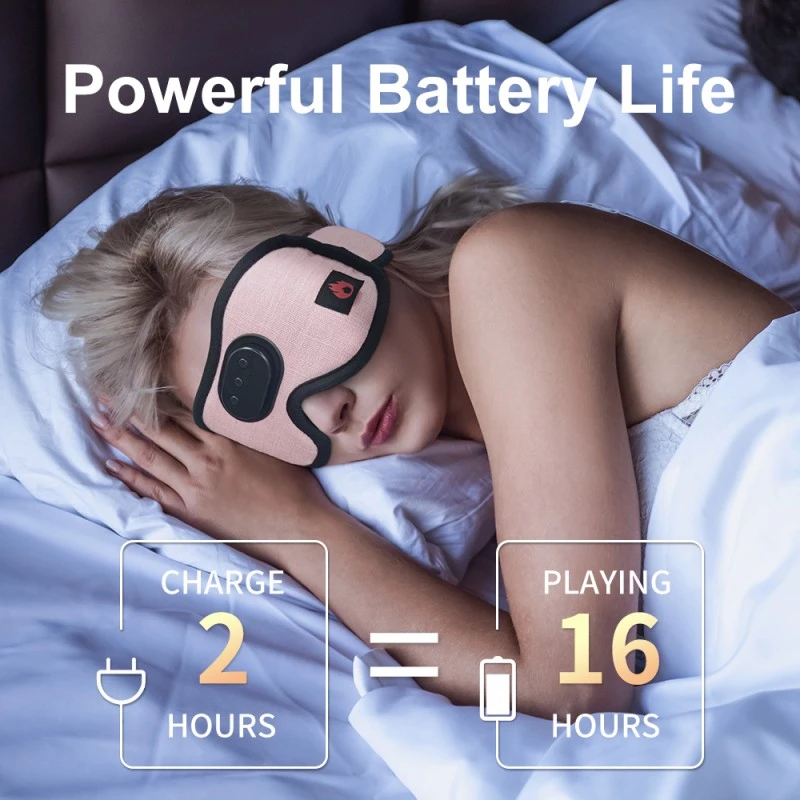 Heated Bluetooth Sleep Eye Mask Sleep Headphones Flax Meal